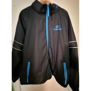 Ukrop's Threads Signature Collection Blue Ridge Men's Windbreaker Jacket XL Bla…